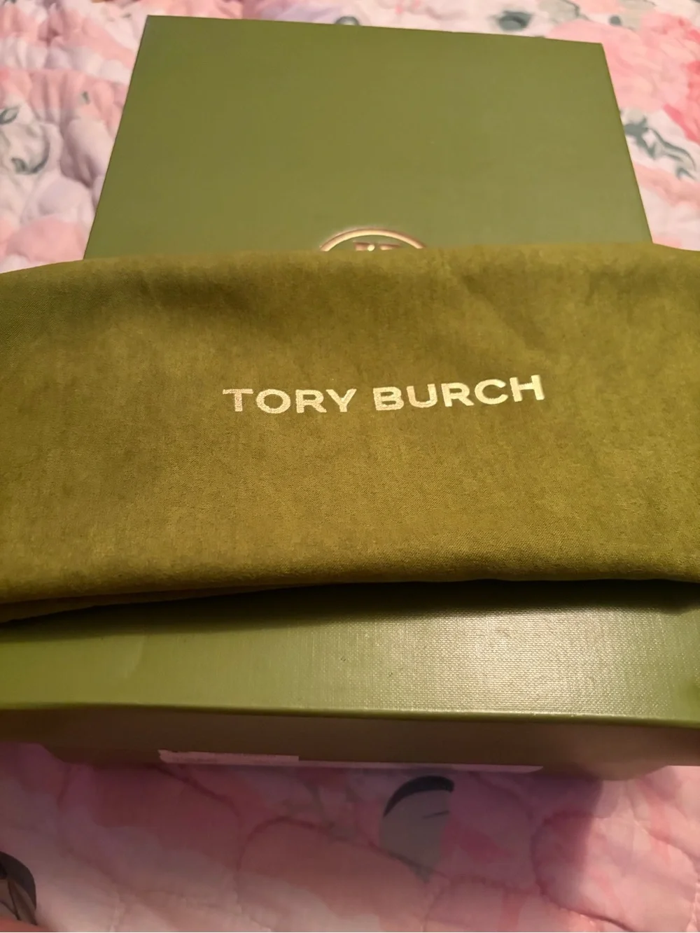 Tory Burch Camel Leather Block Heel Sandals with Gold Logo